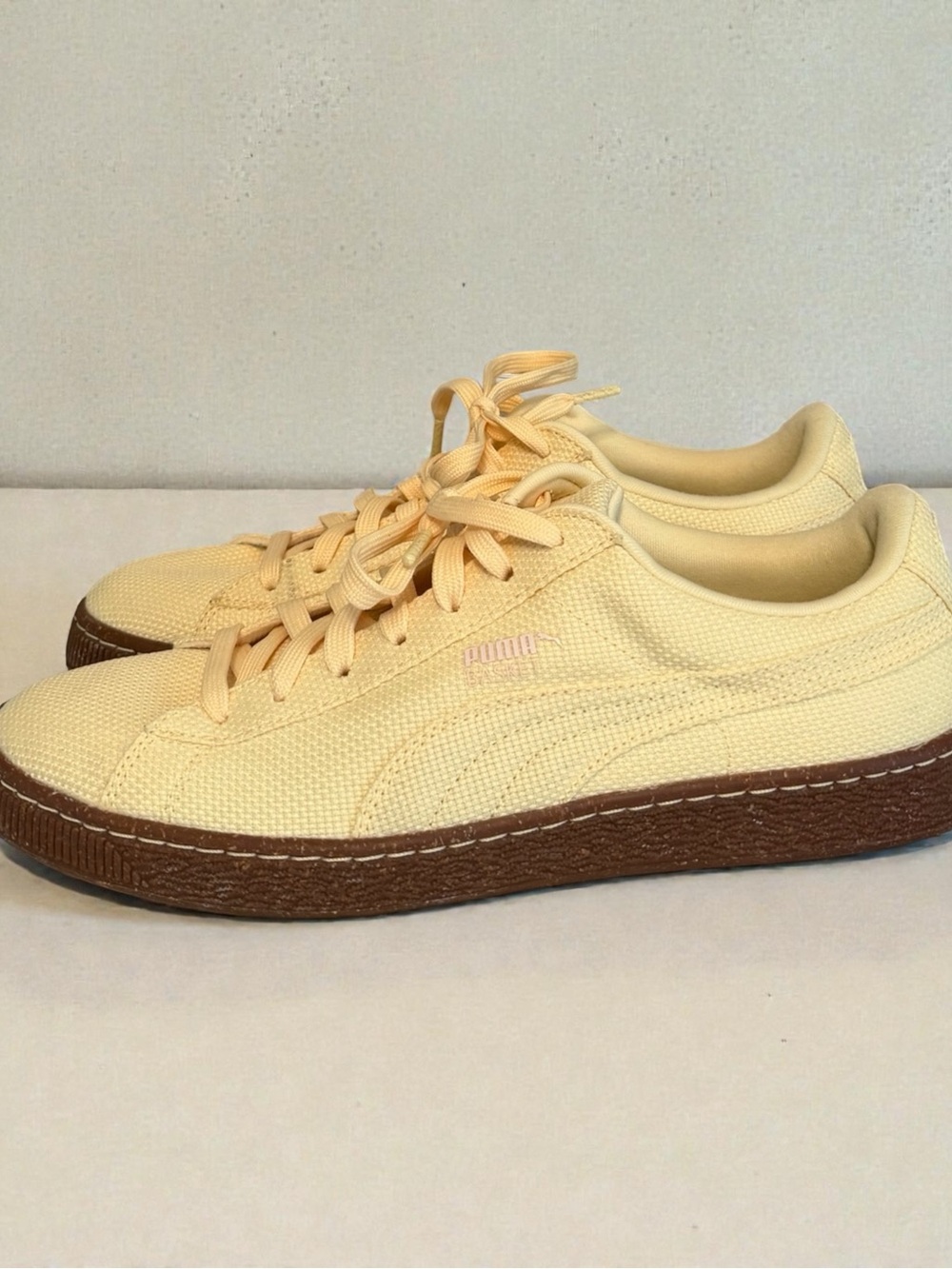 Puma Basket Ripstop "Ice Cream Pack" Yellow / Gum Sole - Size US 10 (362340 01)